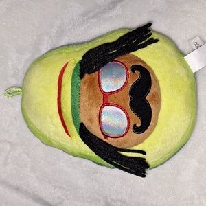 🥑 Rasta Avocado stuffed plush toy. NWOT